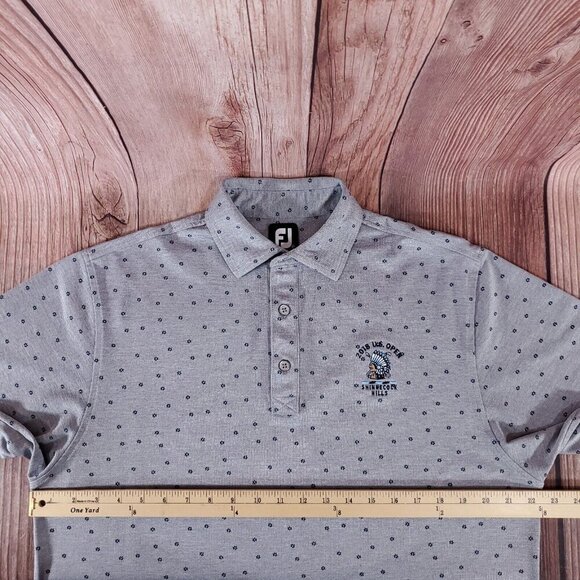 Footjoy FJ Mens Medium 2018 US Open Shinnecock Hills Embroidered Golf Polo Shirt - Picture 12 of 13